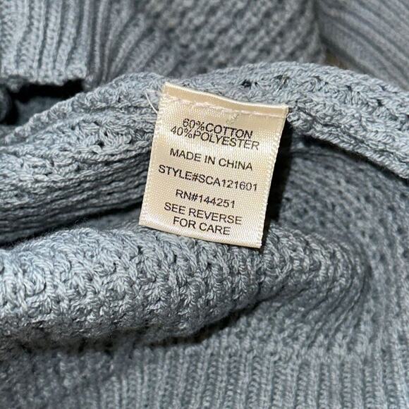 Sincerely Jules Blue Waffle Knit  V-Neck Sweater | Sz S, NWT - Picture 5 of 5